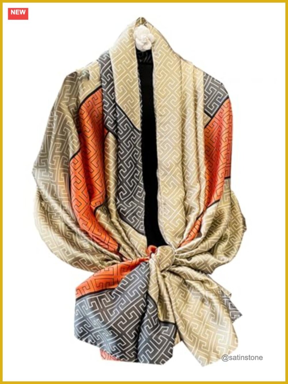 Silky Satin Scarf Shawl Wrap for Women Dressy Lightweight Formal Evening Gown